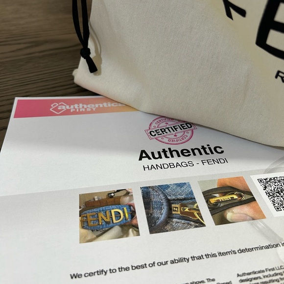 Fendi Light Blue Denim Fabric Fendigraphy Small Bag - Picture 10 of 11